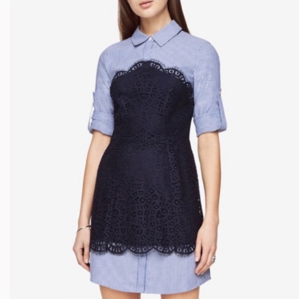 BCBG Lace Dress Shirt Dress